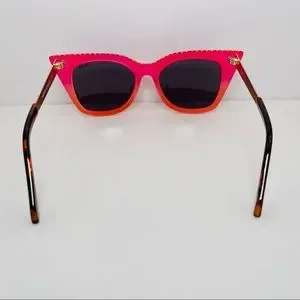 Quay x Saweetie Harper Studded Sunglasses Matte Coral/Black ID:49786 Quay Australia | Accessories | Quay X Saweetie Harper  main image 2